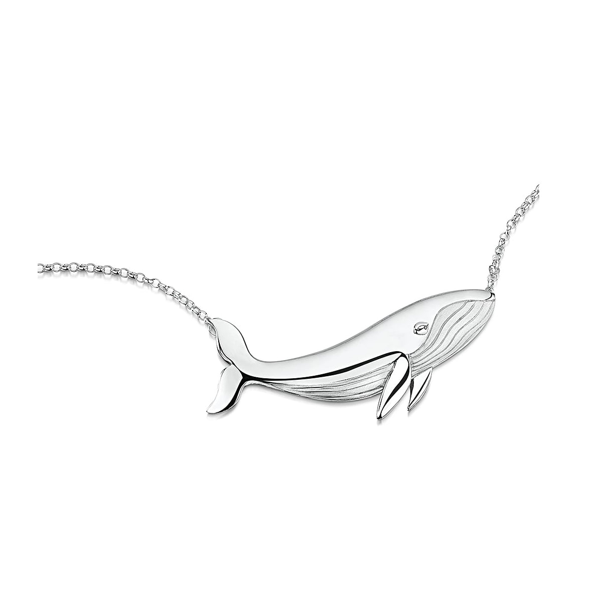 Sterling silver whale necklace sale