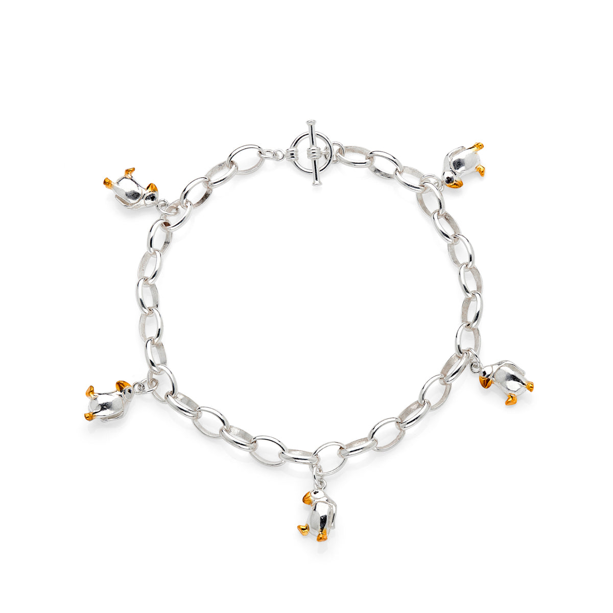 Puffin charm bracelet